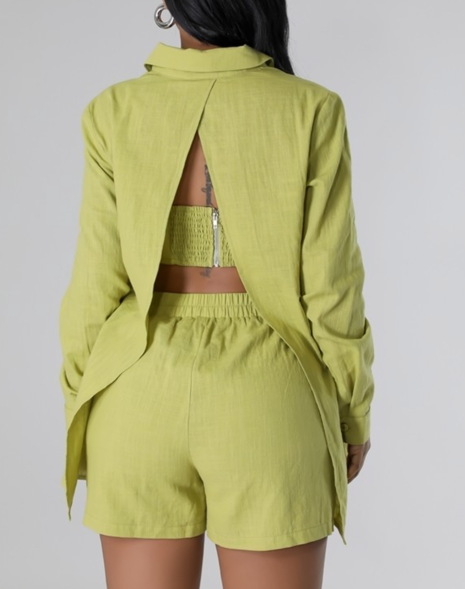 Fiona Three Piece Shorts Set