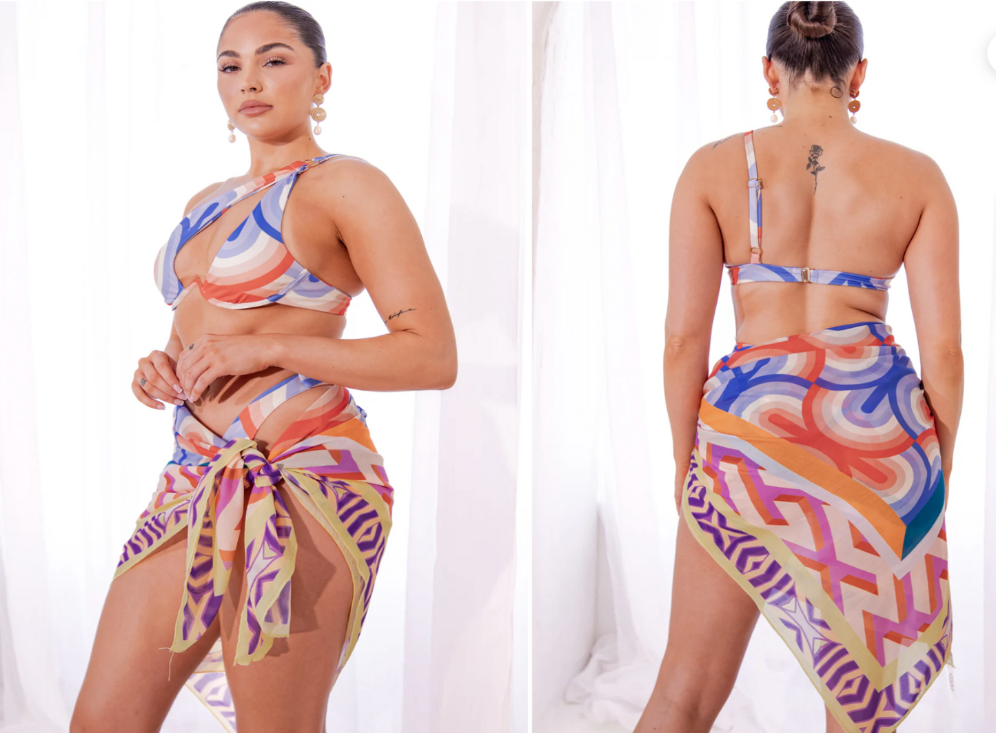 Cutout Halter Bikini Set
