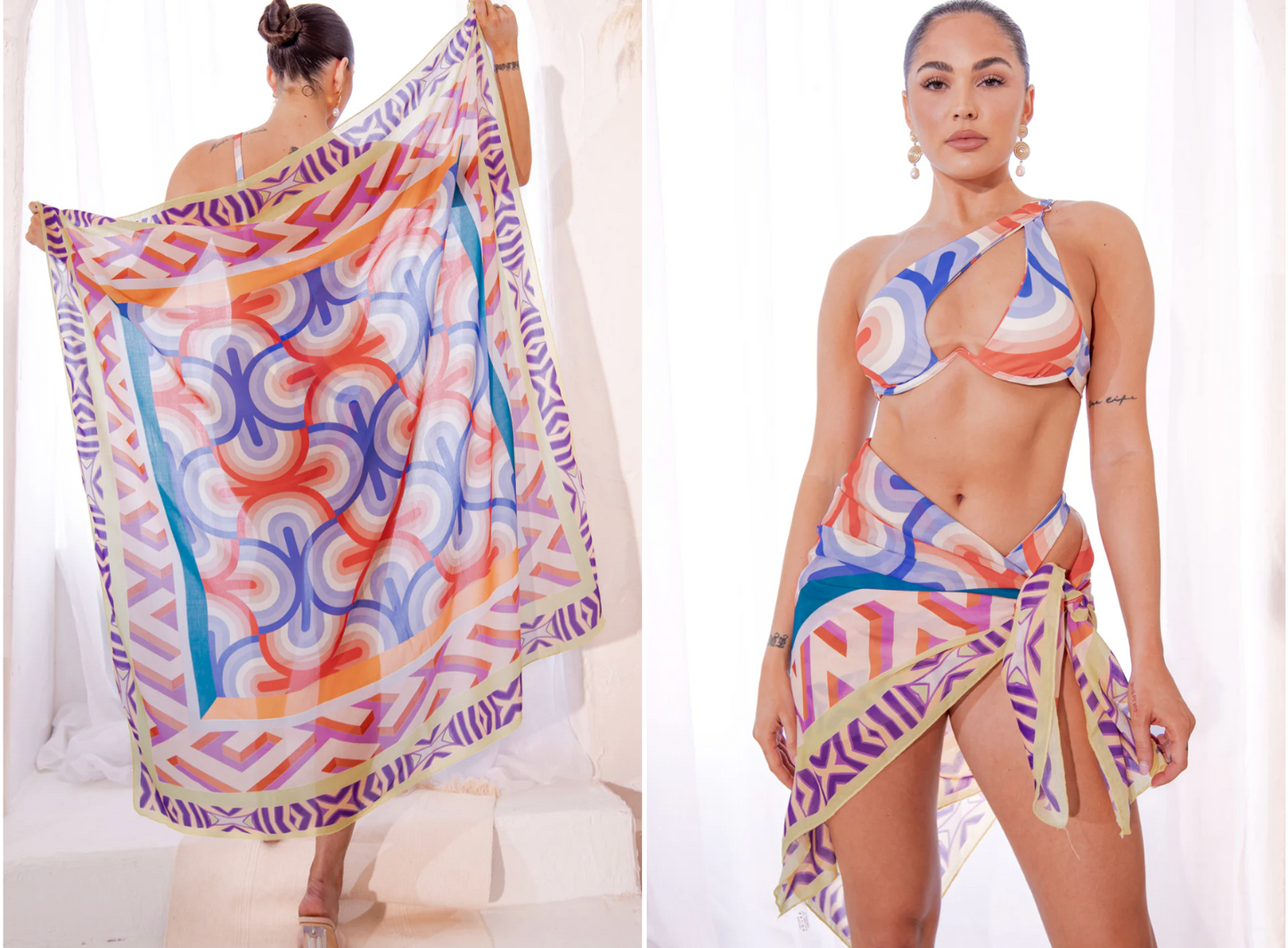 Cutout Halter Bikini Set