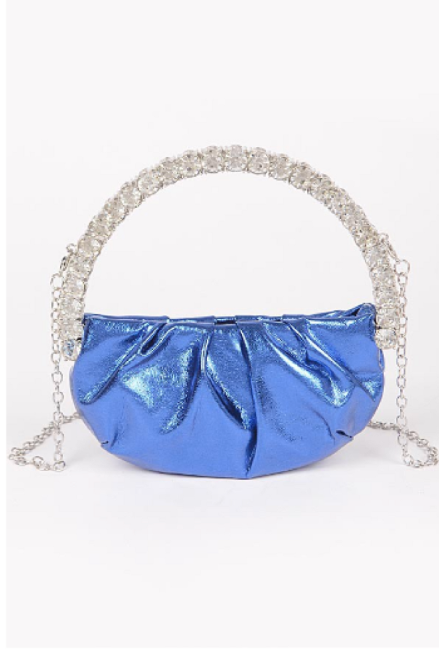 Metallic Stone Handle Cross Bag