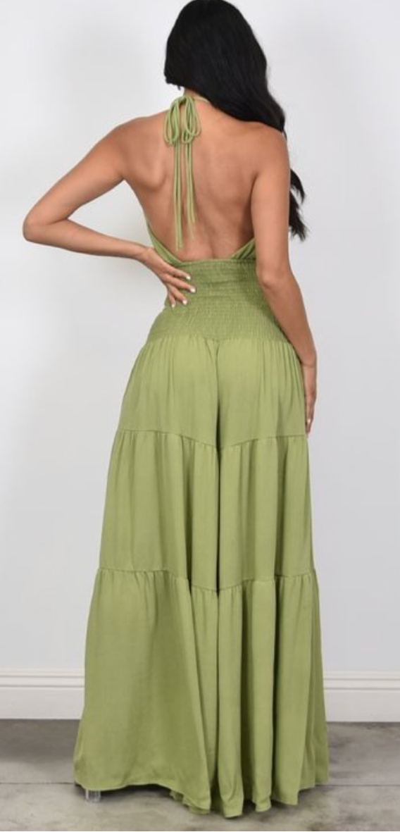 Megan Gauze Belt Jumpsuit