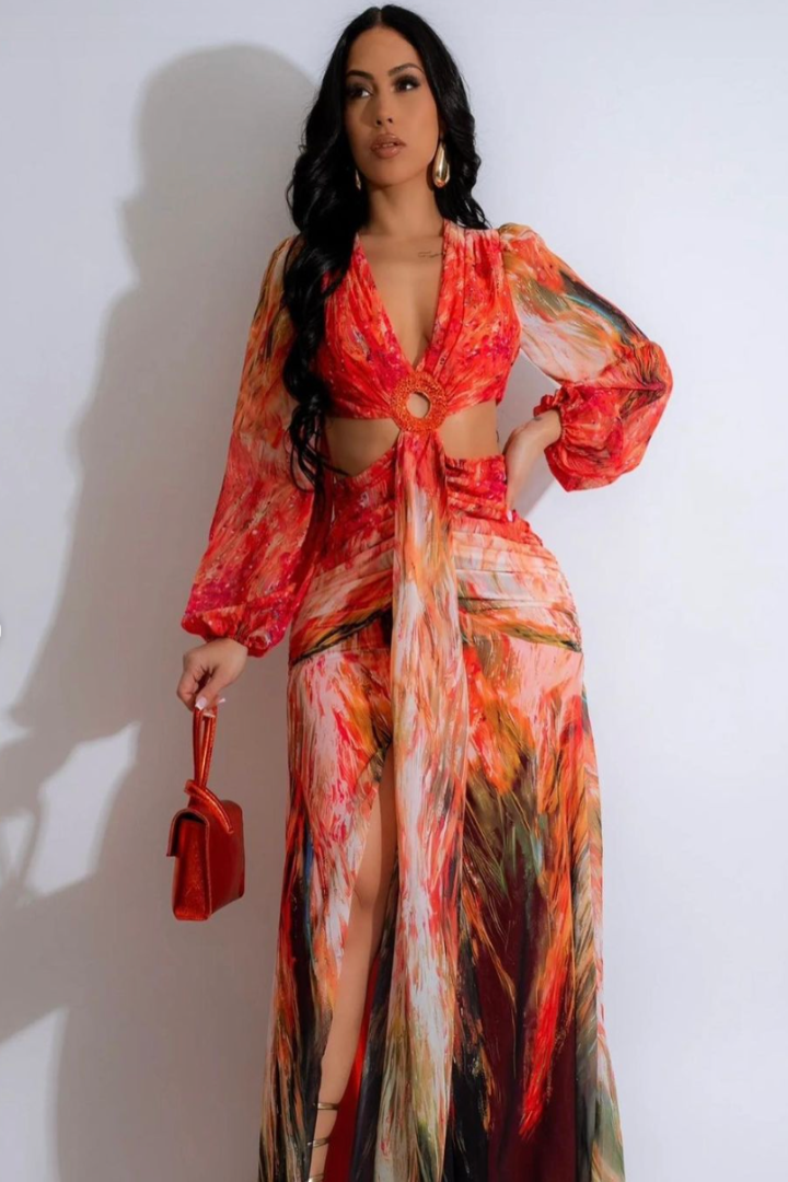 Aria Chiffon Maxi Dress