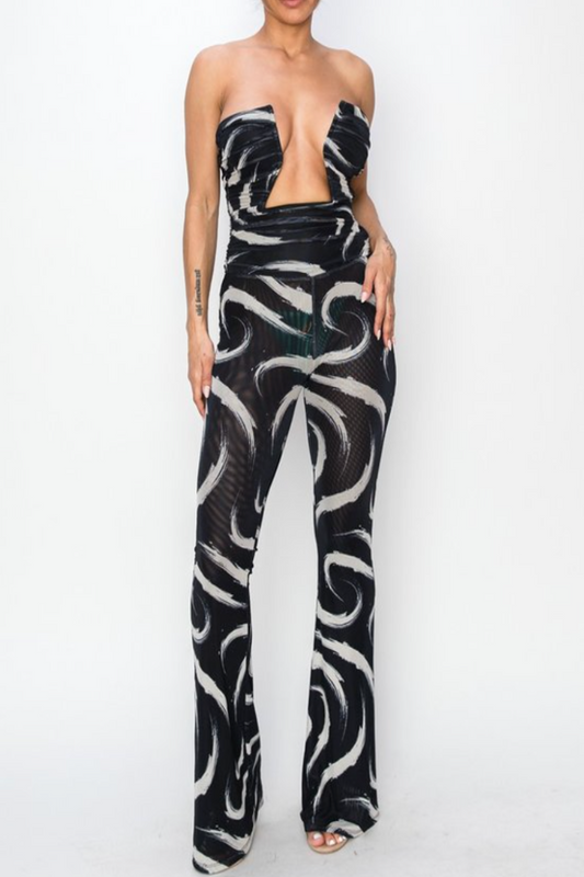 Gianna Abstract Print Jumpsuit